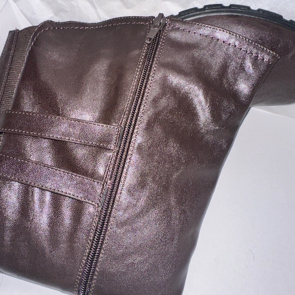 Easy Street Women's Brown Tess Plus Wide Calf Knee High Boots 8 M BNIB $80 - Picture 5 of 9